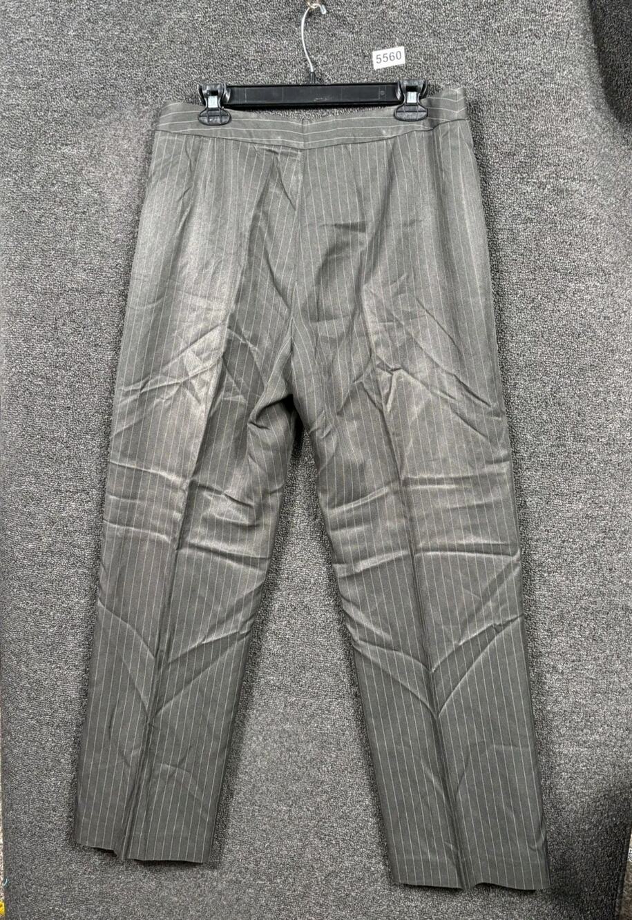 Collections for Le Suit Dress Pants Womens Size 10 Gray Pin Striped *Knees Faded